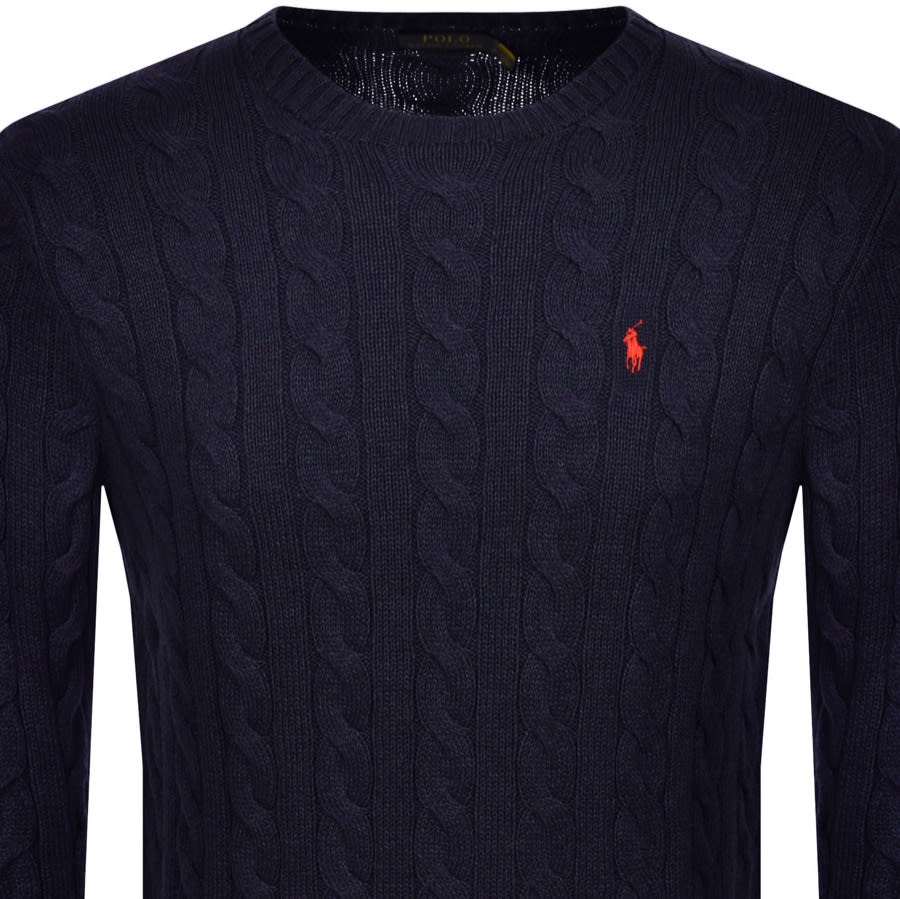 Alternative Image for ProductRalph Lauren Driver Crew Neck Knit Jumper Navy2